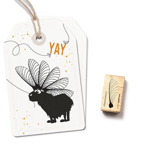 Rubber stempel 'Esdoornzaad-1'