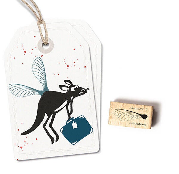 Rubber stempel 'Esdoornzaad-2'