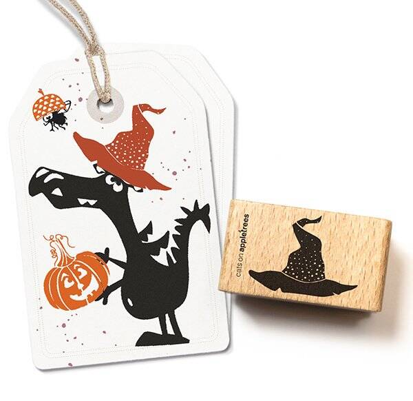 Rubber stempel ‘Heksenhoed’ (groot)