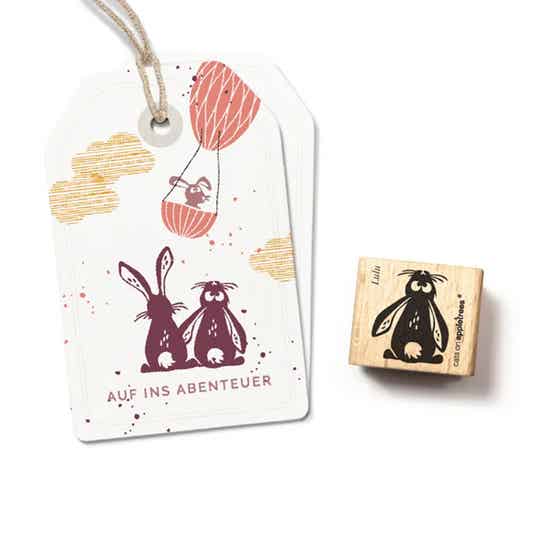 Rubber stempel 'Haasje Lulu'