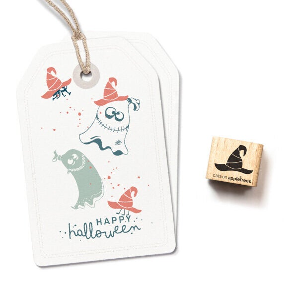 Rubber MINI-stempel ‘Heksenhoedje’