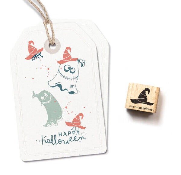 Rubber MINI-stempel ‘Heksenhoedje’