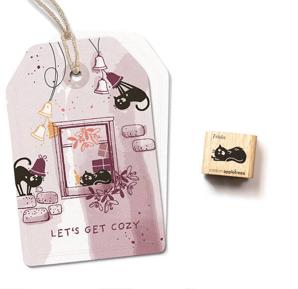 Rubber MINI-stempel 'Liggende Frida' (2)
