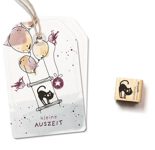 Rubber MINI-stempel 'Friedegunde - gebogen'