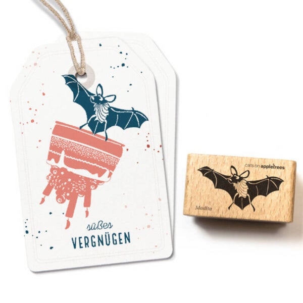 Rubber stempel ‘Madita de vleermuis’ (groot)