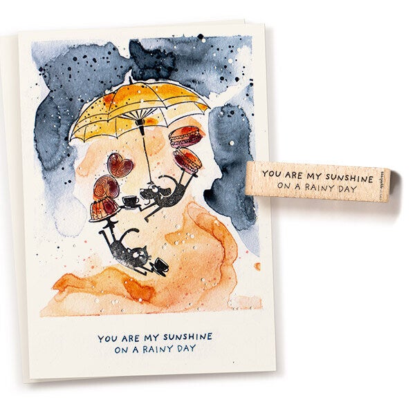 Rubber stempel 'YOU ARE MY SUNSHINE ...'