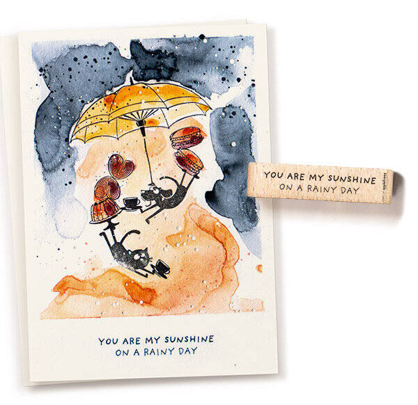 Rubber stempel 'YOU ARE MY SUNSHINE ...'