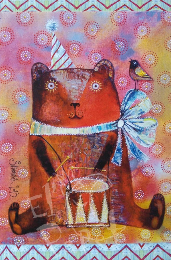 Ansichtkaart '`t Is feest!' - Anna Silivonchik