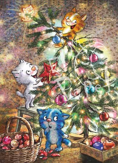 Kerst ansichtkaart 'Donderstenen'