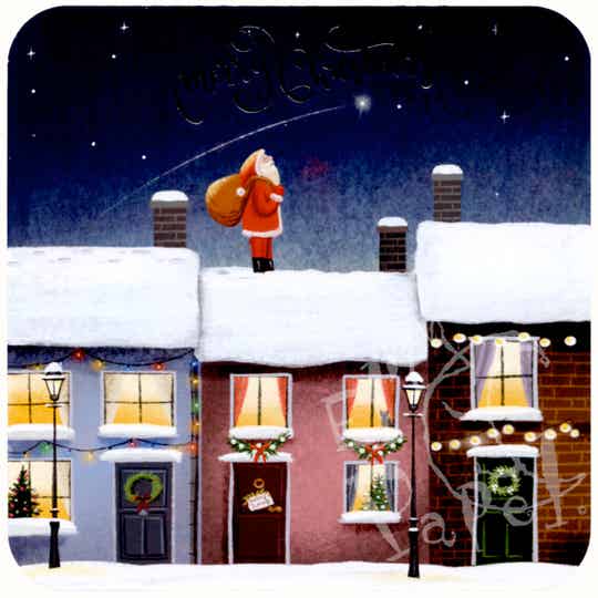 Kerstkaart  `Vallende ster` - Rosie Hilyer