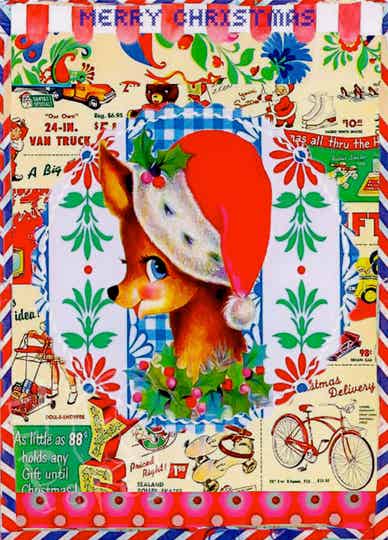 Ansichtkaart 'Kerst Hertje'