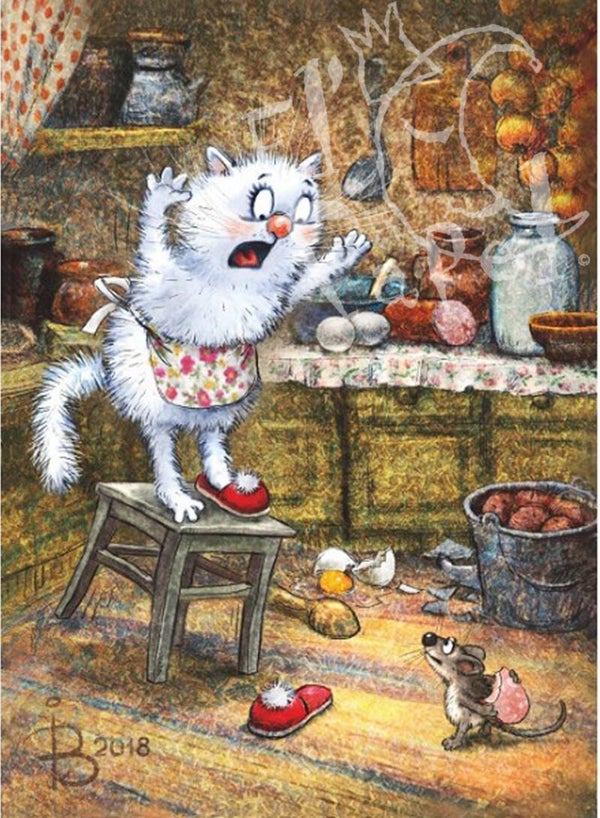 Ansichtkaart - een postverhaal - 'Iiieeek!'