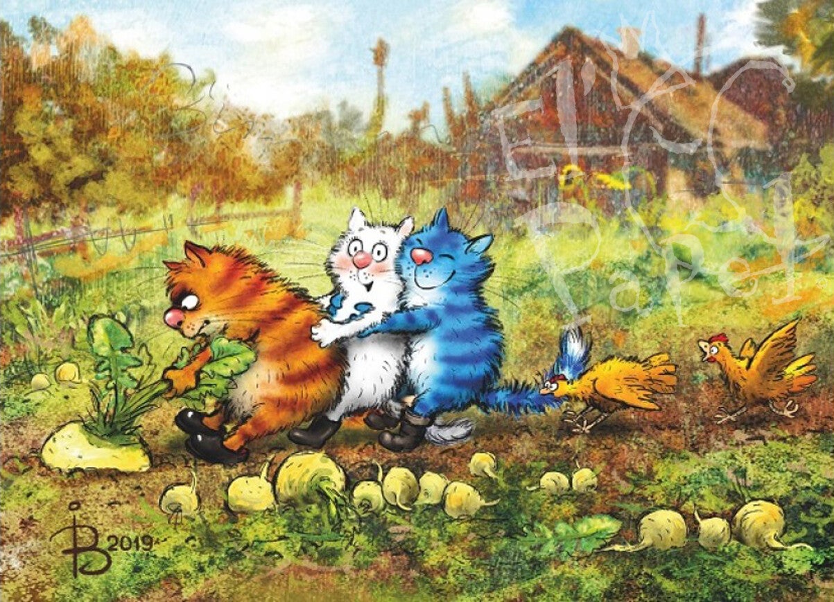 Ansichtkaart 'Rapen rapen'