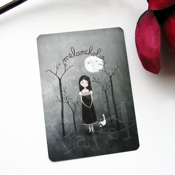 Kunstkaart `Melancholie`