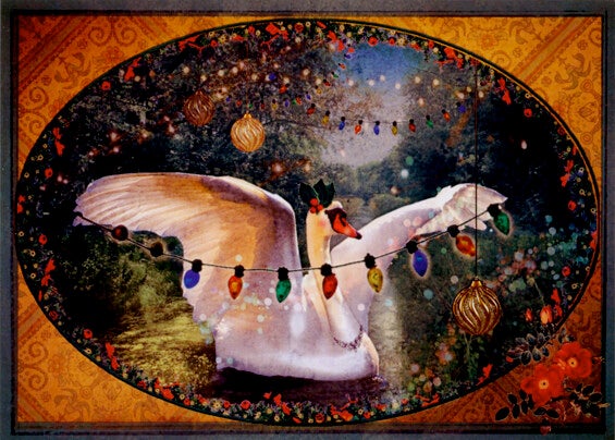 Kerstkaart 'Kerstzwaan'