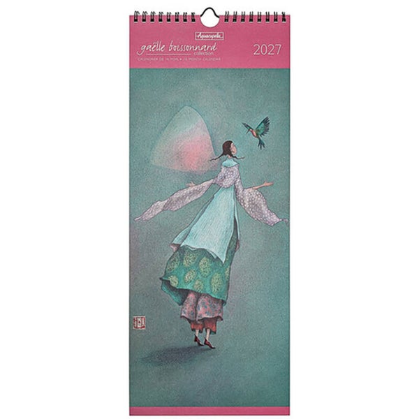 Gaëlle Boissonnard lange jaarkalender 2027 - roze/blauw