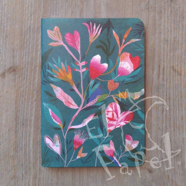 A6 schriftje 'Hart-bloemen' - Izou