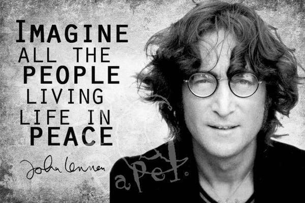 Imagine all the people living life in peace