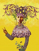 Papaya Art magneet 'Lady of Peace'