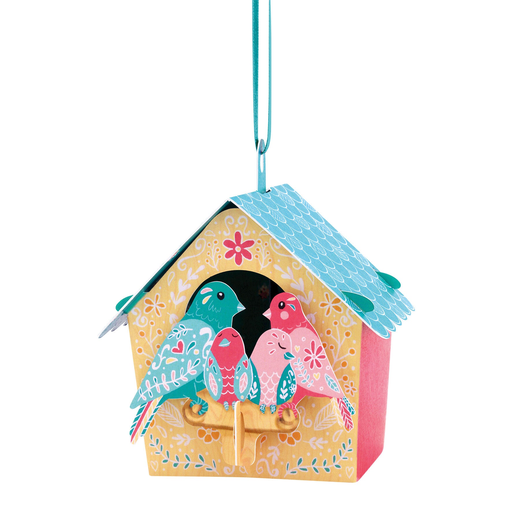 Santoro 3D-kaart Vogelhuisje 'Vogelfamilie'