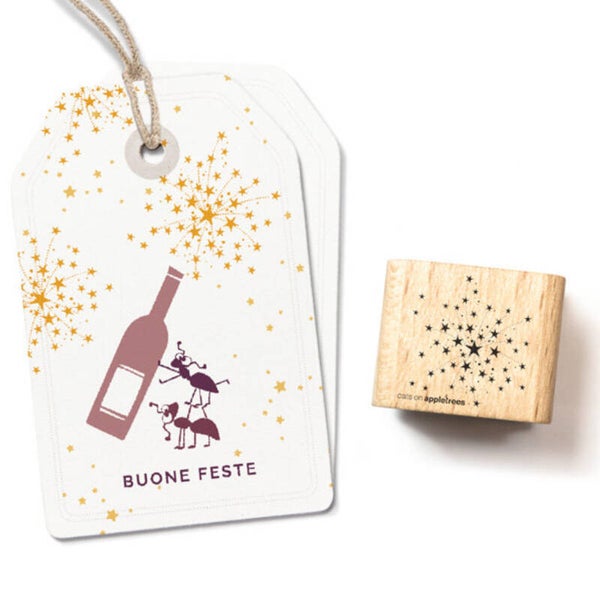 Rubber stempel 'Vuurwerk'