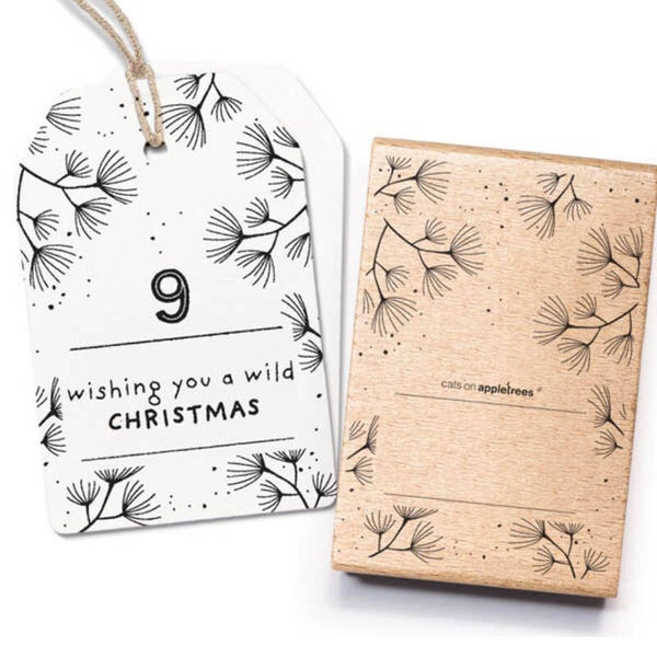 Rubber label-stempel 'Dennetak' - nº6