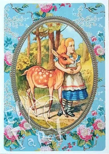 GT Ansichtkaart 'Alice met damhertje'