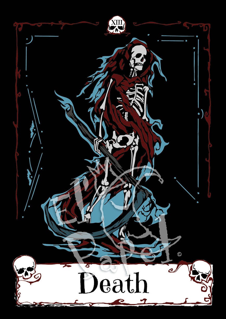 Ansichtkaart 'Tarot - De Dood'