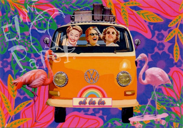 Ansichtkaart 'Oh la la - vakantie!'