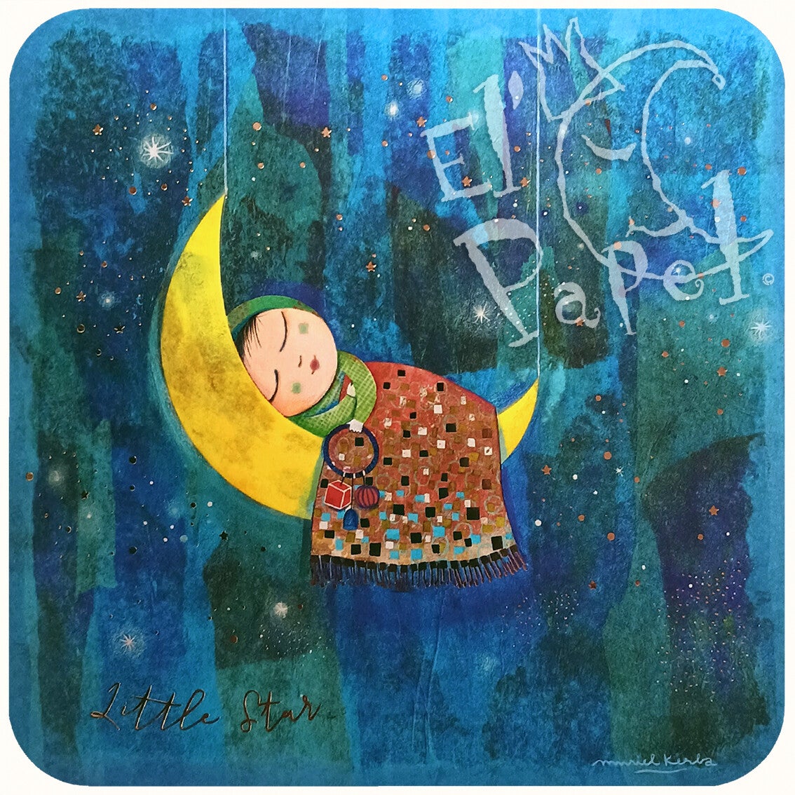 Vierkante kaart 'Little star' - Muriël Kerba