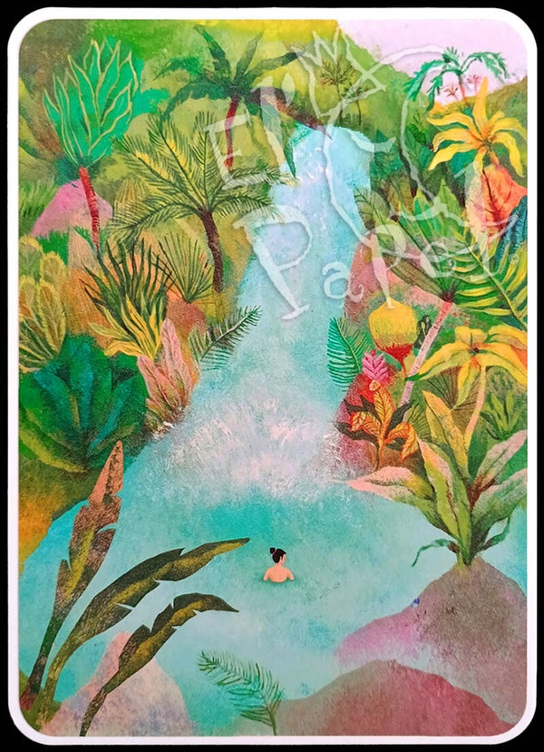 Ansichtkaart 'De waterval' - Izou