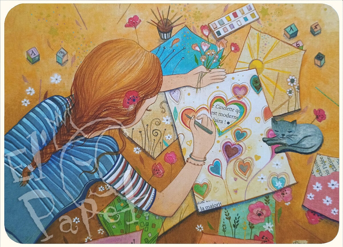 Ansichtkaart 'XOXO' - Jehanne Weyman