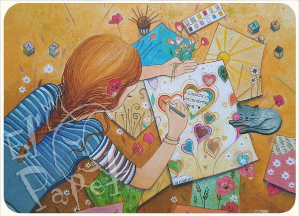 Ansichtkaart 'XOXO' - Jehanne Weyman