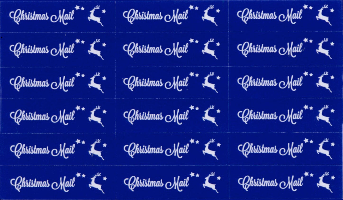 Priority post Kerst stickers - Rendier `Christmas Mail`