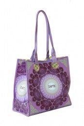 Papaya Art luxe shopper 'Deep Purple'