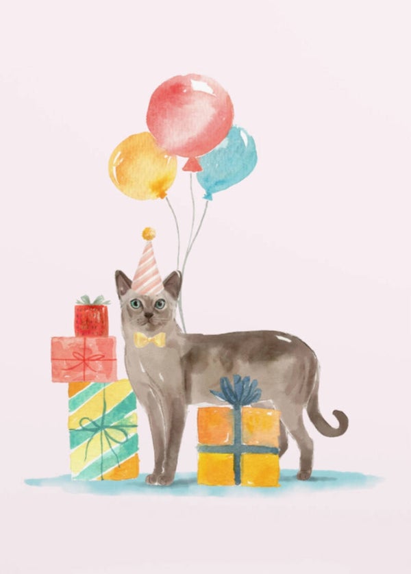 Ansichtkaart 'Gefeliciteerd! ' - poes