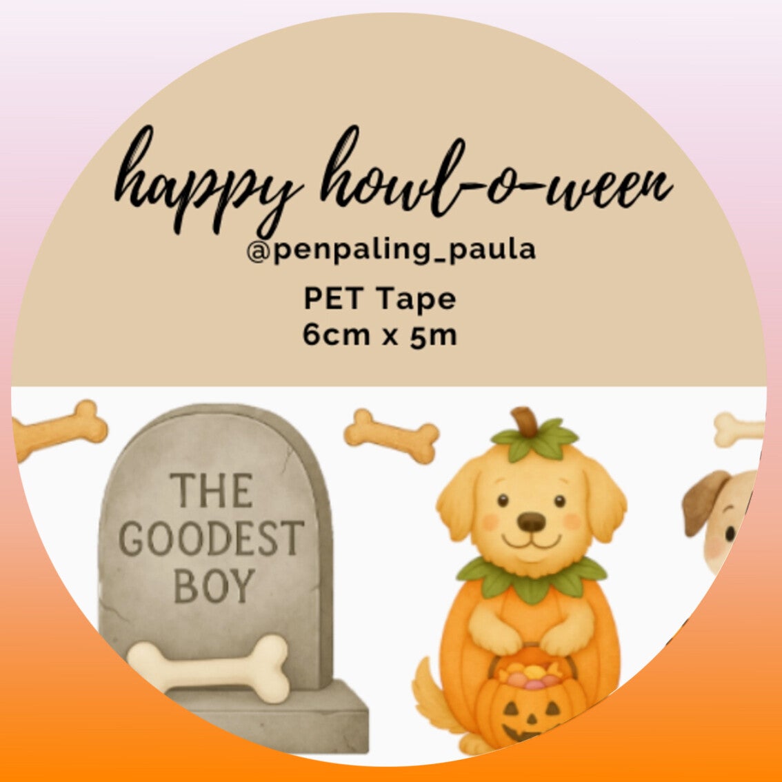 Penpaling Paula Pet Tape 'Happy Howl-o-Ween'