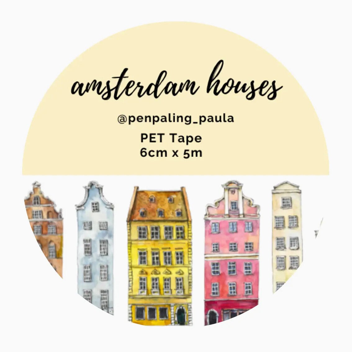 Penpaling Paula Pet Tape 'Amsterdam grachtenhuizen'