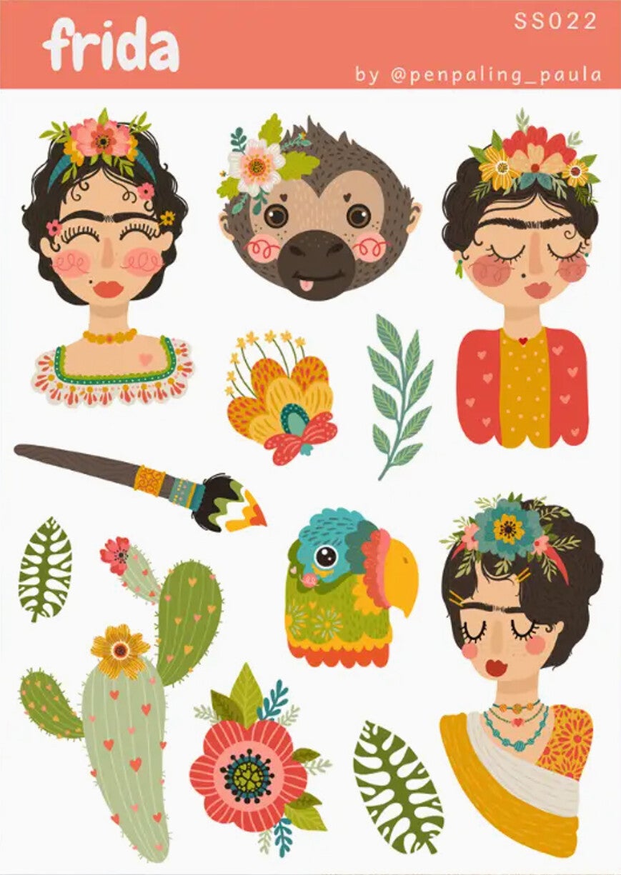 Penpaling Paula Stickervel `Frida - kunstenaar`