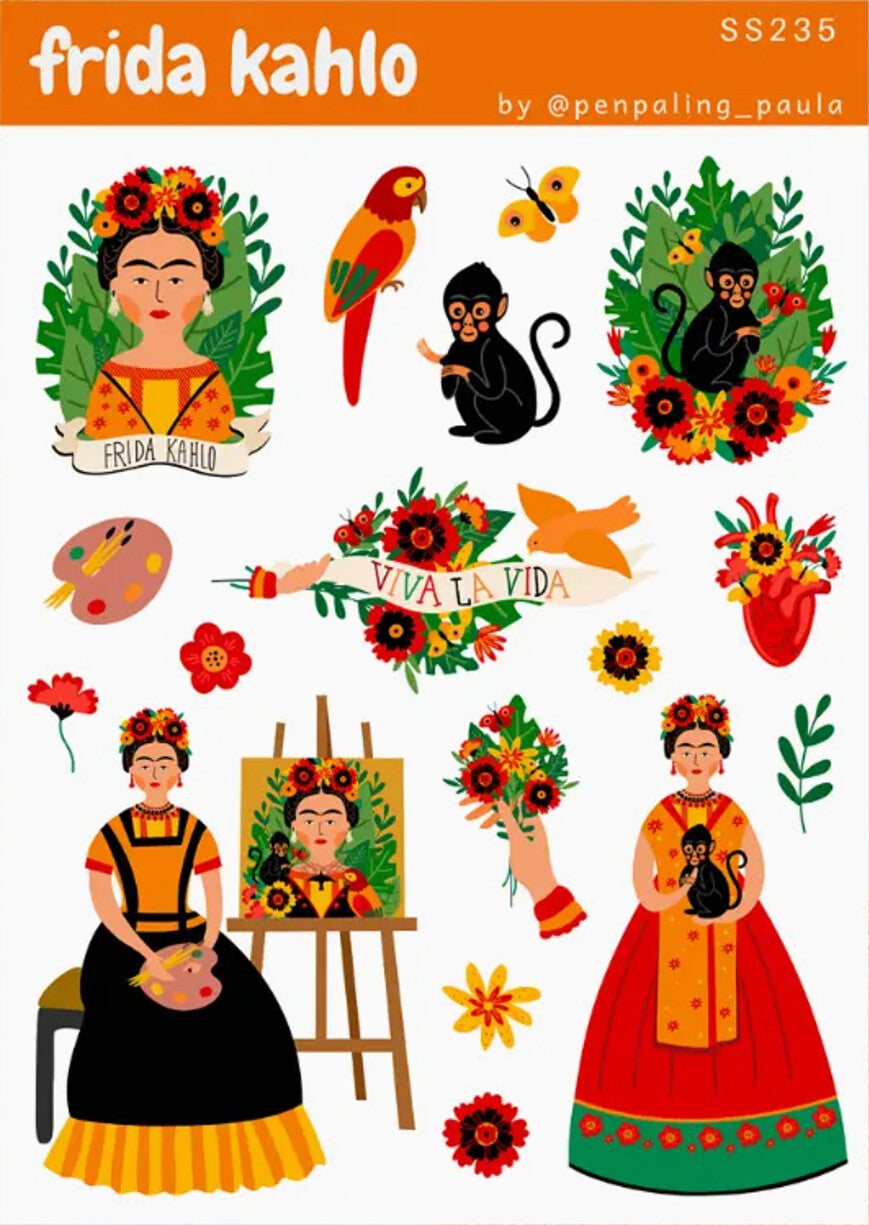 Penpaling Paula Stickervel `Frida - Viva la Vida`