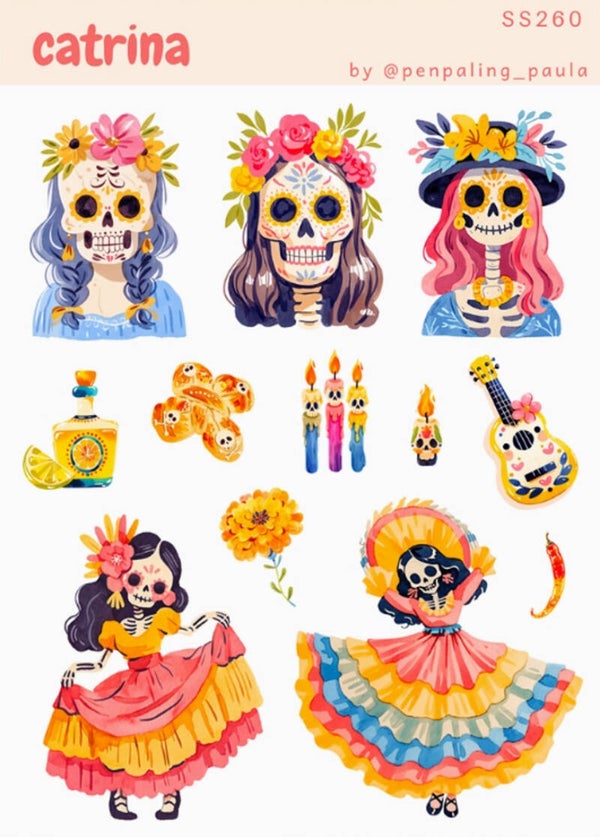 Penpaling Paula Stickervel `Catrina`