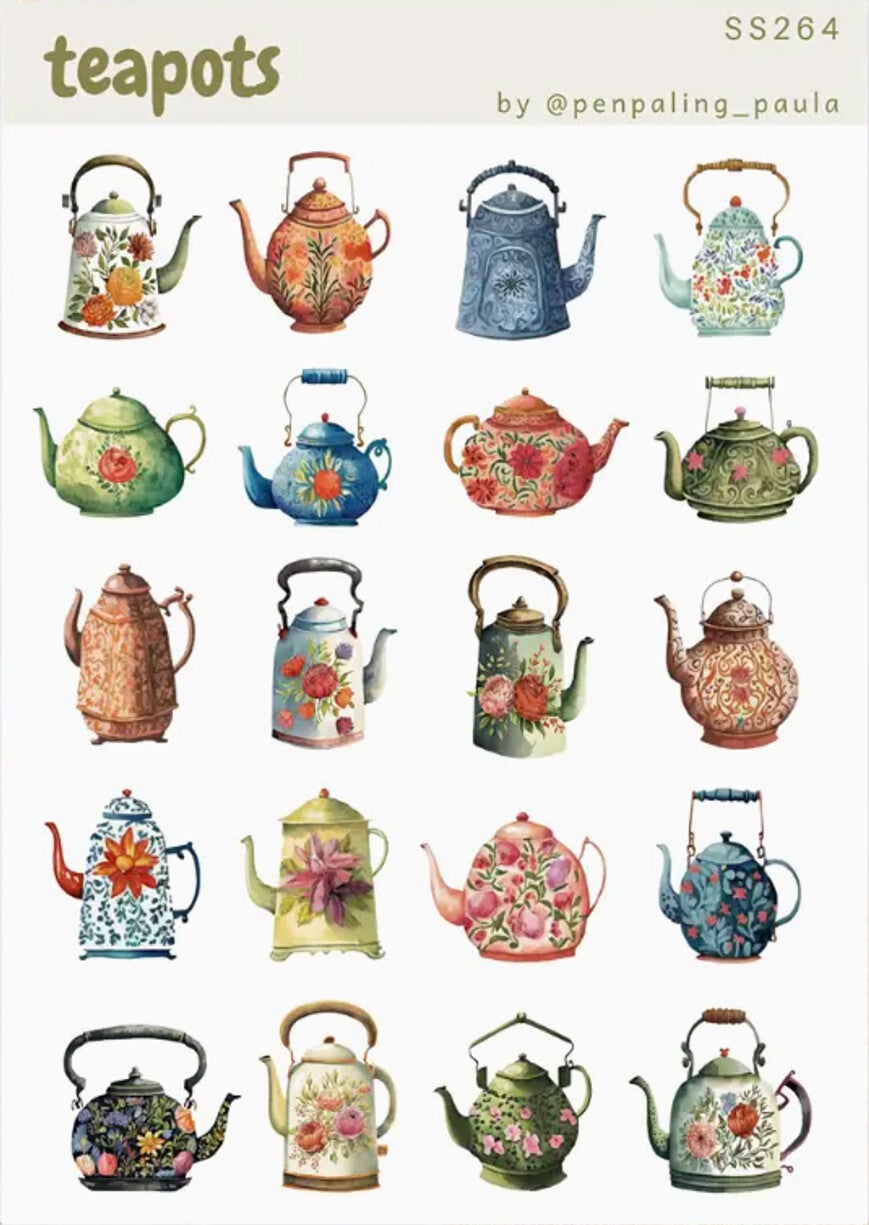 Penpaling Paula Stickervel `Theepotten`