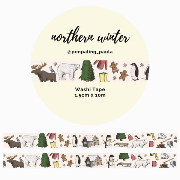 Penpaling Paula Washi Tape 'Winter in het noorden'