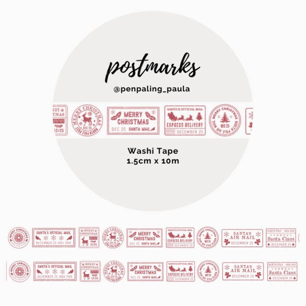 Penpaling Paula Washi Tape 'Kerst Stempels'