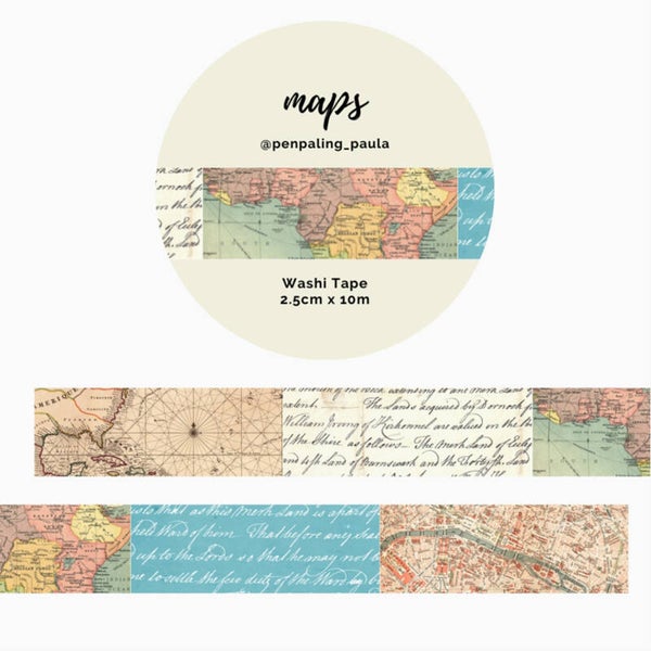 Penpaling Paula Washi Tape 'Landkaart'