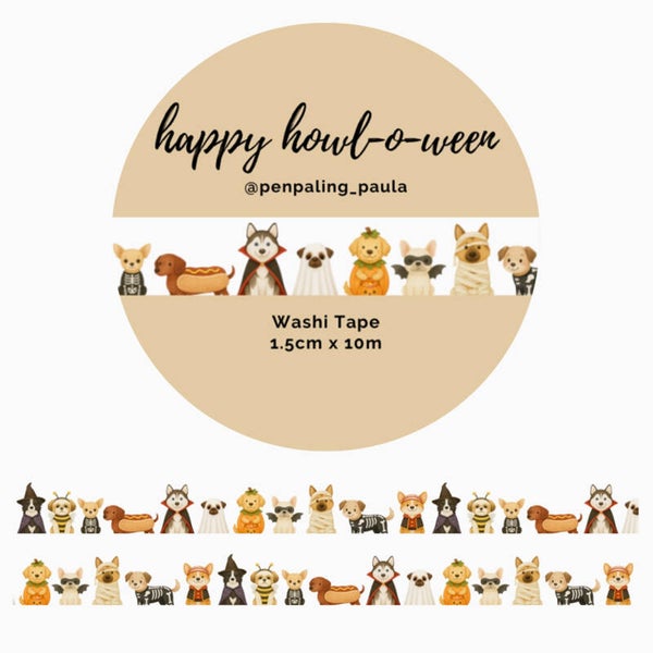 Penpaling Paula Washi Tape 'Happy Howl-o-ween'