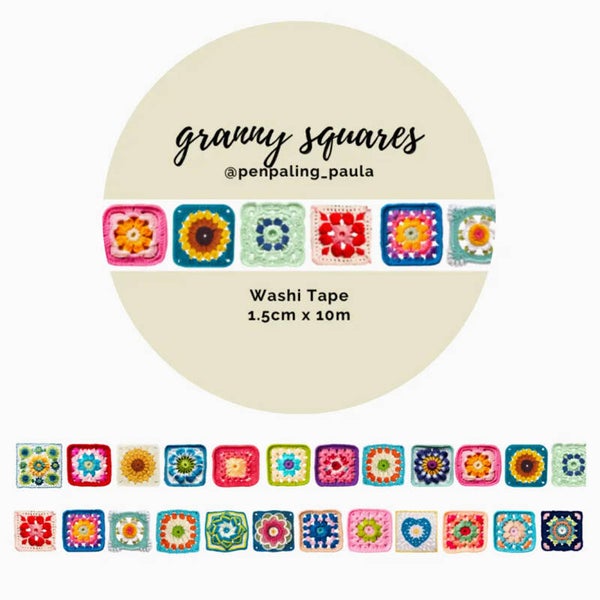 Penpaling Paula Washi Tape 'Granny Squares'