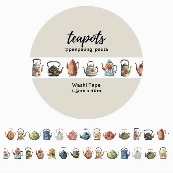 Penpaling Paula Washi Tape 'Theepotten'