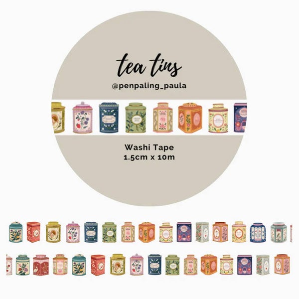 Penpaling Paula Washi Tape 'Theeblikken'