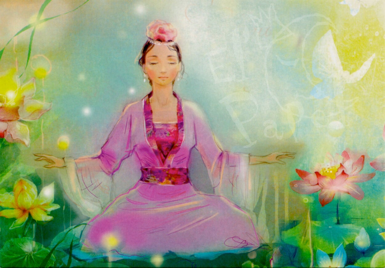 Ansichtkaart 'Mediteren'